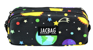 Jacbag Dual Pouch-İki Bölmeli Kalem Kutusu Dual Pouch-Galaksi