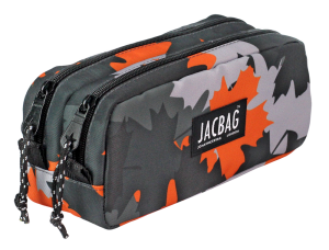 Jacbag Dual Pouch-İki Bölmeli Kalem Kutusu Dual Pouch-Turuncu Camoflora