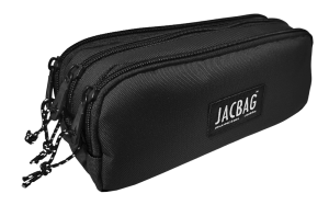 Jacbag Trıple Pouch-Üç Bölmeli Kalem Kutusu Triple Pouch-Siyah