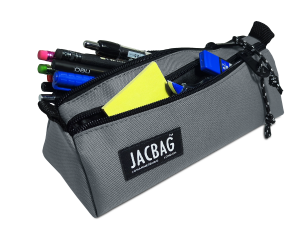 Jacbag Dual Prıme-Çift Bölmeli Üçgen Tip Kalem Kutusu Dual Prime-Gri