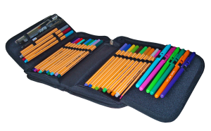 Jacbag Cover -Sert Kapaklı Lastikli Kalem Kutusu Cover-Siyah