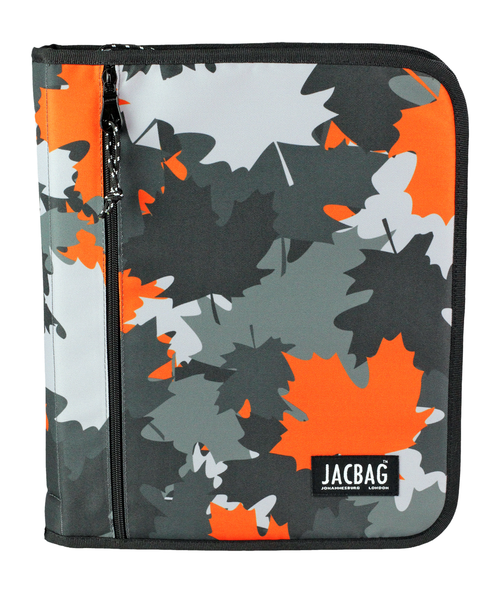 Jacbag OrganiZip-Fermuarlı Dosya Çanta A4 Organizer Dosya-Turuncu Camoflora