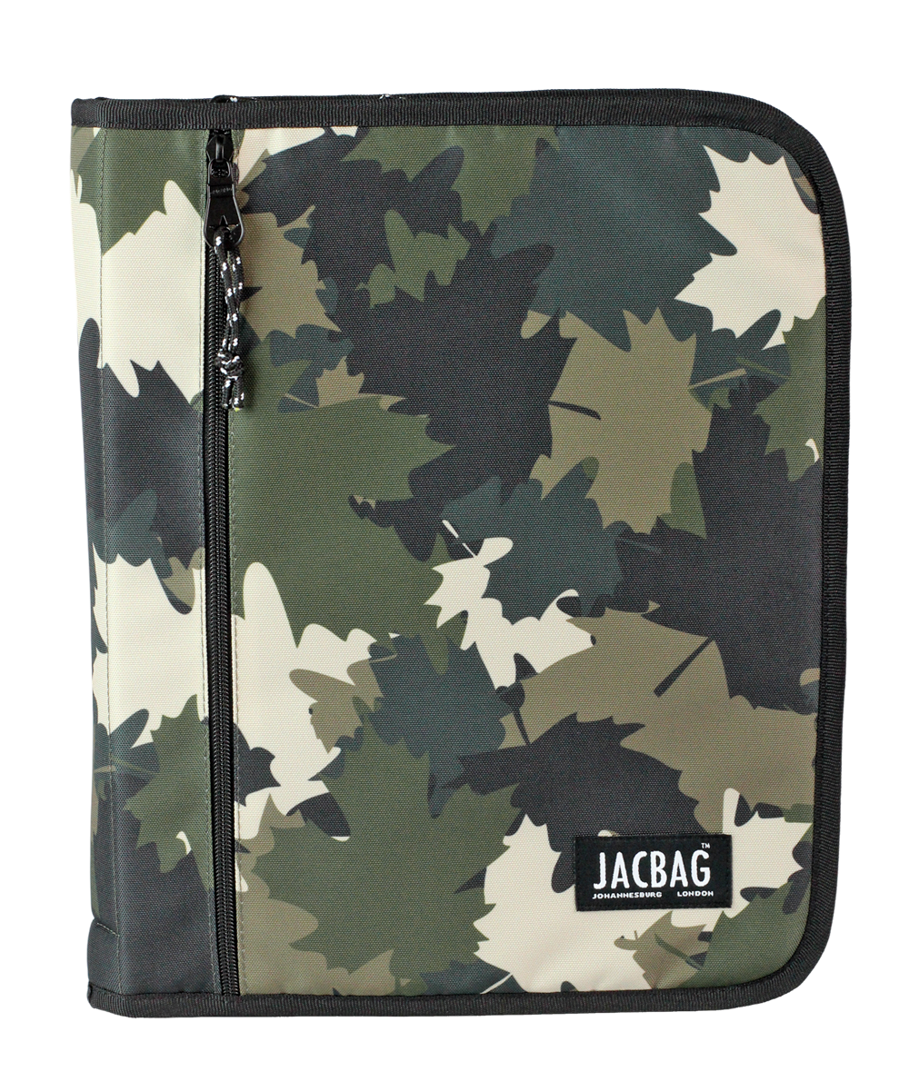 Jacbag OrganiZip-Fermuarlı Dosya Çanta A4 Organizer Dosya-Haki Camoflora