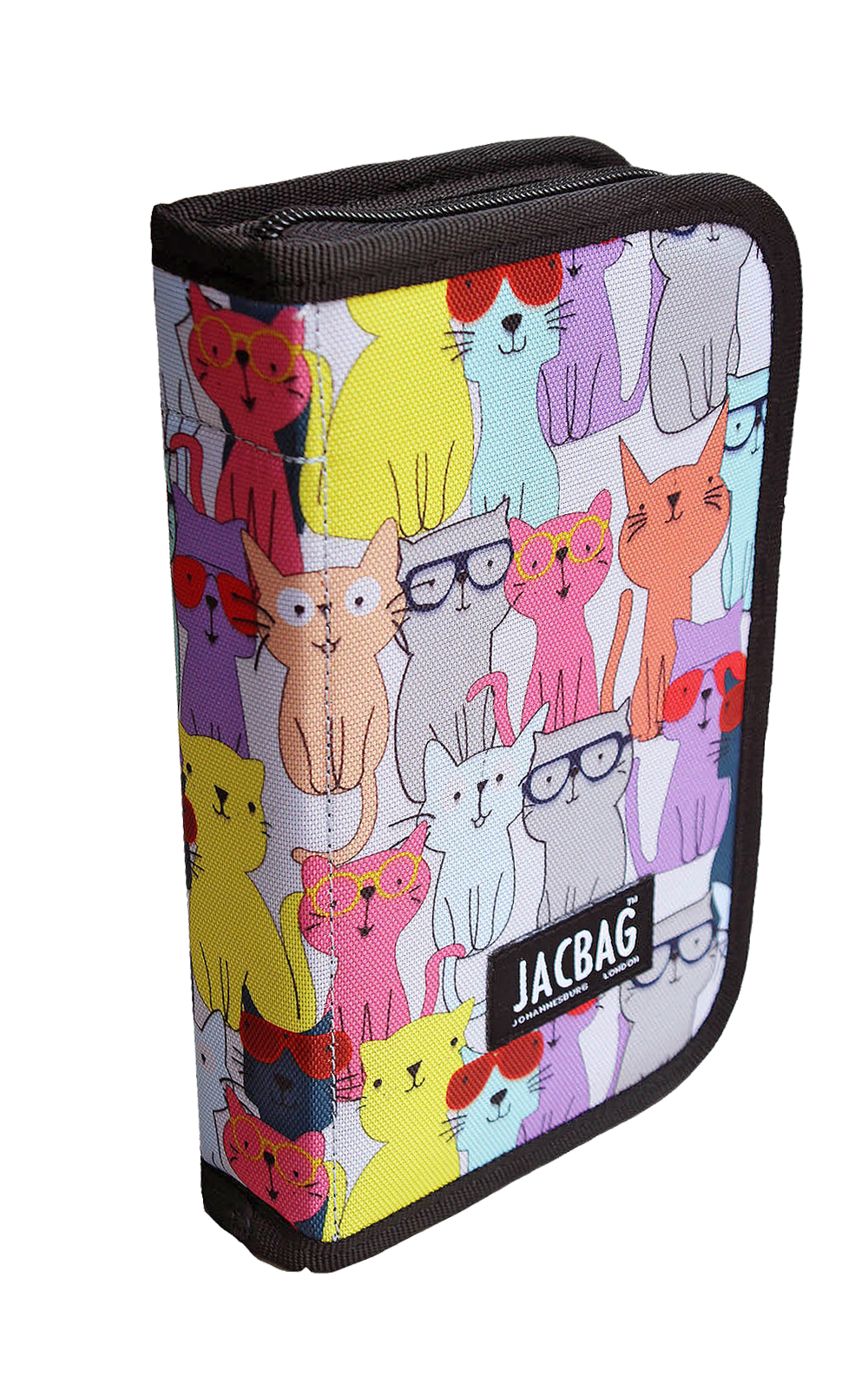 Jacbag Cover -Sert Kapaklı Lastikli Kalem Kutusu Cover-Sarı Kedi