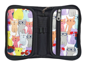 Jacbag Cover -Sert Kapaklı Lastikli Kalem Kutusu Cover-Sarı Kedi