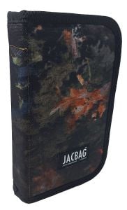 Jacbag Cover -Sert Kapaklı Lastikli Kalem Kutusu Cover-Yeşil Yapraklı