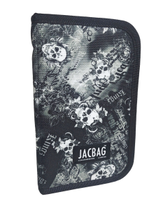 Jacbag Cover -Sert Kapaklı Lastikli Kalem Kutusu Cover-Kurukafa
