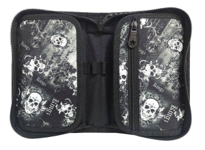 Jacbag Cover -Sert Kapaklı Lastikli Kalem Kutusu Cover-Kurukafa