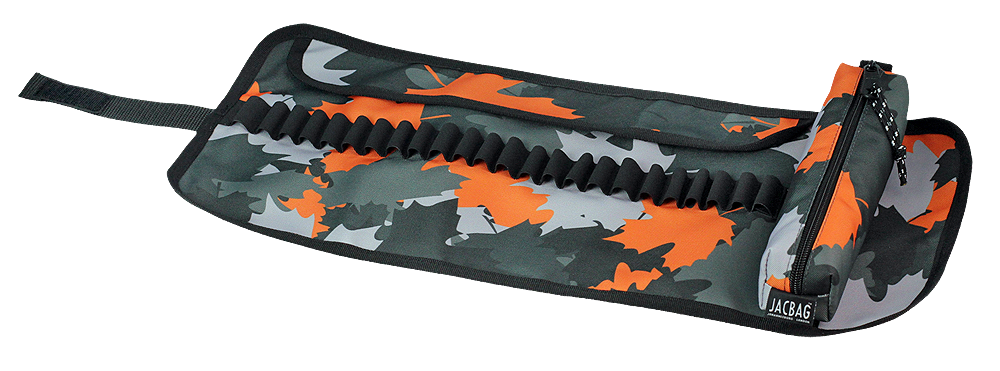 Jacbag Senior -Sanatsal Rulo Kalem Çantası Senior-Turuncu Camoflora 