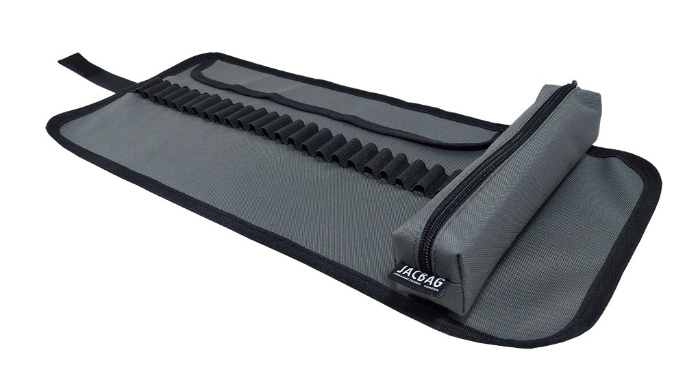 Jacbag Senior -Sanatsal Rulo Kalem Çantası Senior-Gri