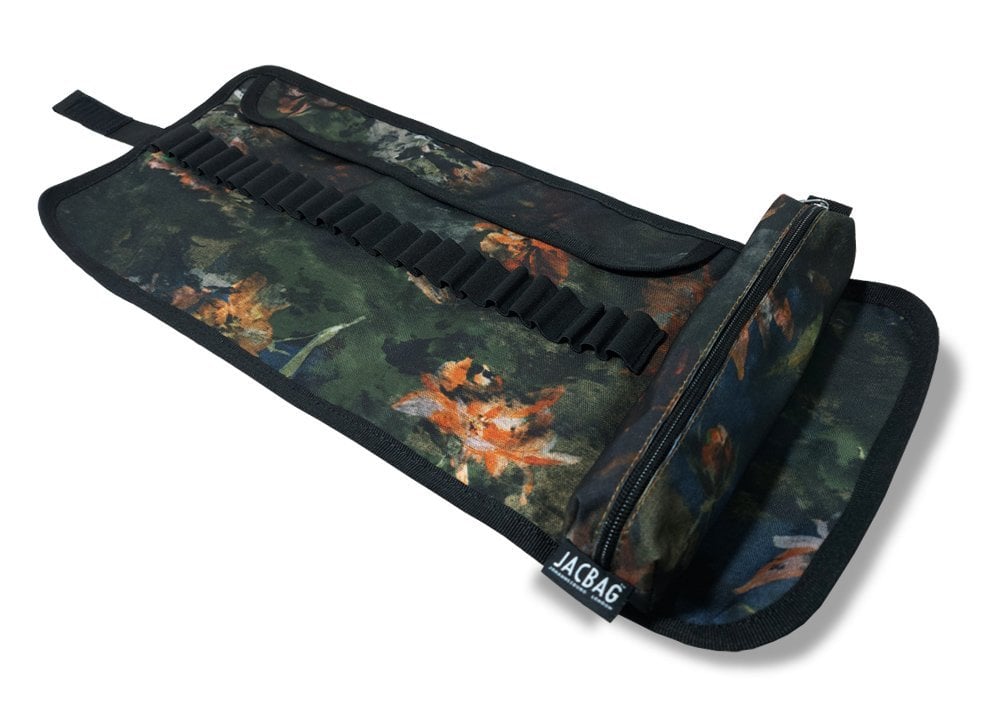 Jacbag Senior -Sanatsal Rulo Kalem Çantası Senior-Yeşil Yapraklı