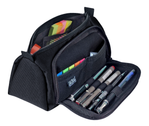 Jacbag Prime XL-Lastik Ayraçlı İki Bölmeli Kalem Kutusu Prime XL-Siyah