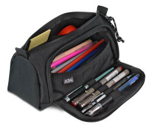 Jacbag Prime XL-Lastik Ayraçlı İki Bölmeli Kalem Kutusu Prime XL-Siyah