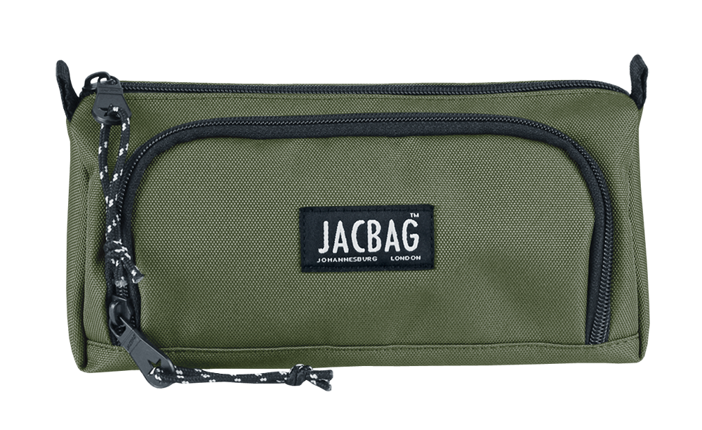 Jacbag Prime XL-Lastik Ayraçlı İki Bölmeli Kalem Kutusu Prime XL-Haki