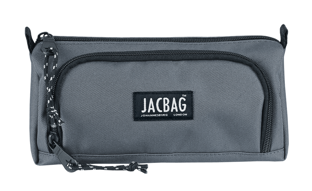 Jacbag Prime XL-Lastik Ayraçlı İki Bölmeli Kalem Kutusu Prime XL-Gri
