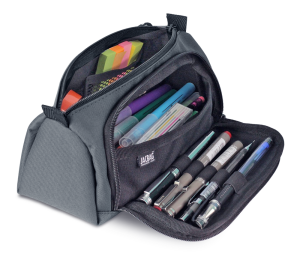 Jacbag Prime XL-Lastik Ayraçlı İki Bölmeli Kalem Kutusu Prime XL-Gri