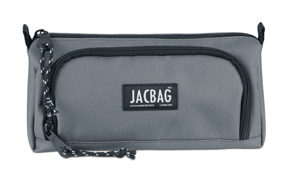 Jacbag Prime XL-Lastik Ayraçlı İki Bölmeli Kalem Kutusu Prime XL-Gri