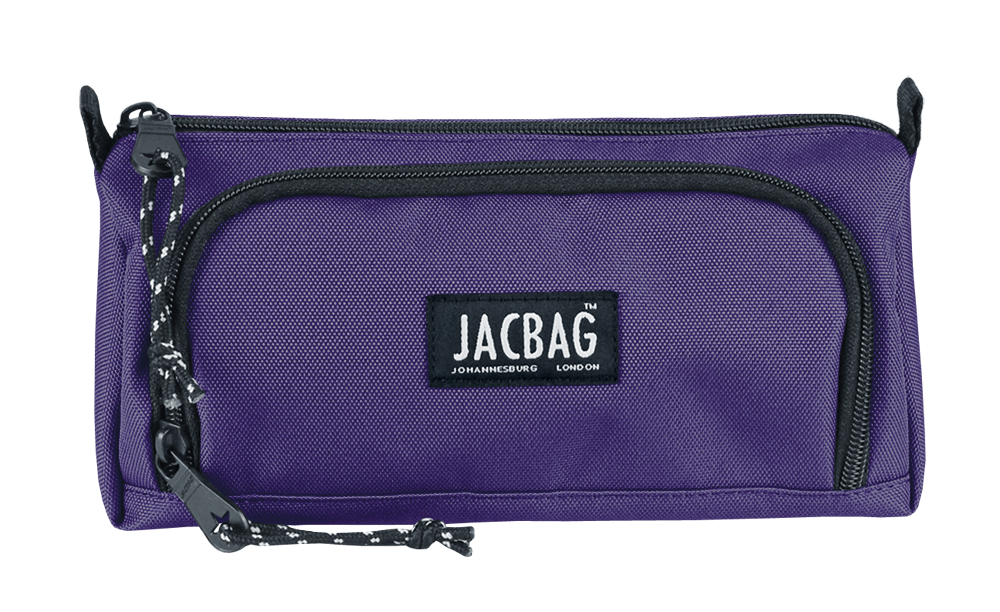 Jacbag Prime XL-Lastik Ayraçlı İki Bölmeli Kalem Kutusu Prime XL-Mor