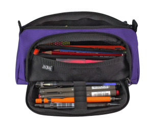 Jacbag Prime XL-Lastik Ayraçlı İki Bölmeli Kalem Kutusu Prime XL-Mor