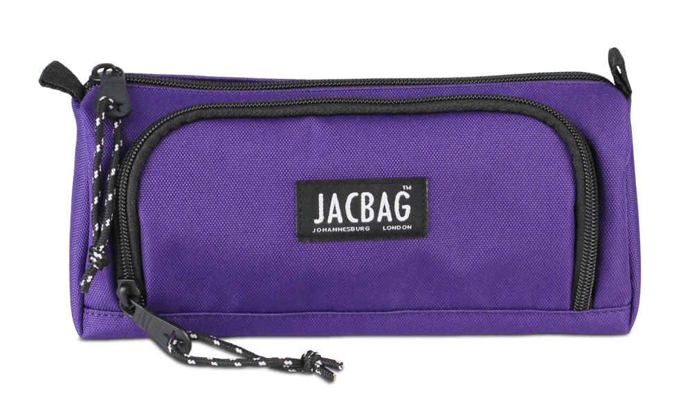 Jacbag Prime XL-Lastik Ayraçlı İki Bölmeli Kalem Kutusu Prime XL-Mor