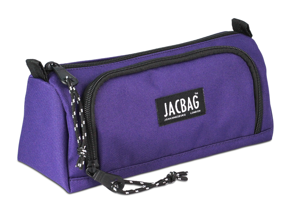 Jacbag Prime XL-Lastik Ayraçlı İki Bölmeli Kalem Kutusu Prime XL-Mor
