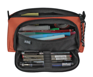 Jacbag Prime XL-Lastik Ayraçlı İki Bölmeli Kalem Kutusu Prime XL-Kiremit