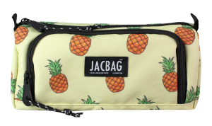Jacbag Prime XL-Lastik Ayraçlı İki Bölmeli Kalem Kutusu Prime XL-Ananas