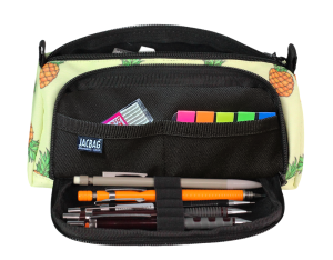 Jacbag Prime XL-Lastik Ayraçlı İki Bölmeli Kalem Kutusu Prime XL-Ananas