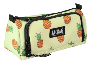 Jacbag Prime XL-Lastik Ayraçlı İki Bölmeli Kalem Kutusu Prime XL-Ananas