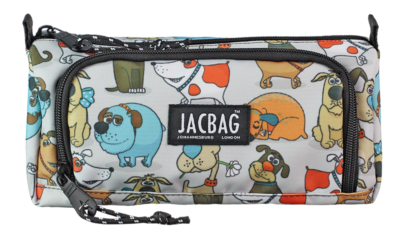 Jacbag Prime XL-Lastik Ayraçlı İki Bölmeli Kalem Kutusu Prime XL-Neşeli Patiler