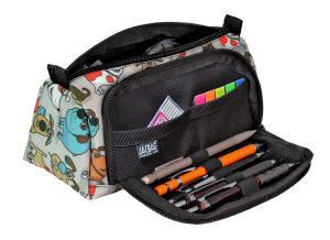 Jacbag Prime XL-Lastik Ayraçlı İki Bölmeli Kalem Kutusu Prime XL-Neşeli Patiler