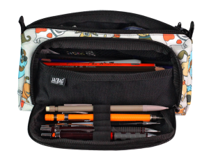 Jacbag Prime XL-Lastik Ayraçlı İki Bölmeli Kalem Kutusu Prime XL-Neşeli Patiler