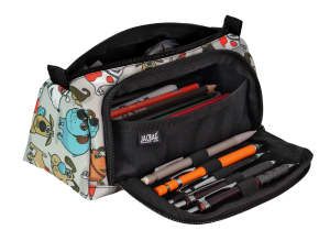 Jacbag Prime XL-Lastik Ayraçlı İki Bölmeli Kalem Kutusu Prime XL-Neşeli Patiler