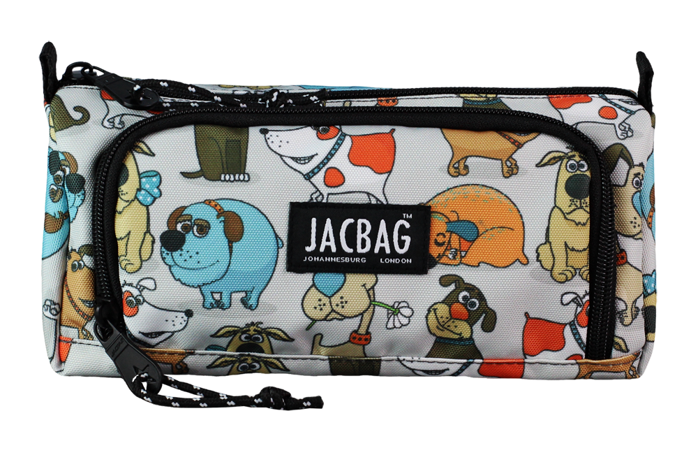 Jacbag Prime XL-Lastik Ayraçlı İki Bölmeli Kalem Kutusu Prime XL-Neşeli Patiler