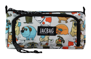 Jacbag Prime XL-Lastik Ayraçlı İki Bölmeli Kalem Kutusu Prime XL-Neşeli Patiler