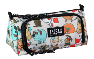 Jacbag Prime XL-Lastik Ayraçlı İki Bölmeli Kalem Kutusu Prime XL-Neşeli Patiler