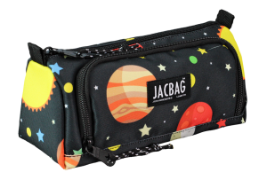 Jacbag Prime XL-Lastik Ayraçlı İki Bölmeli Kalem Kutusu Prime XL-Galaksi
