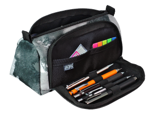 Jacbag Prime XL-Lastik Ayraçlı İki Bölmeli Kalem Kutusu Prime XL-Gri Bulut