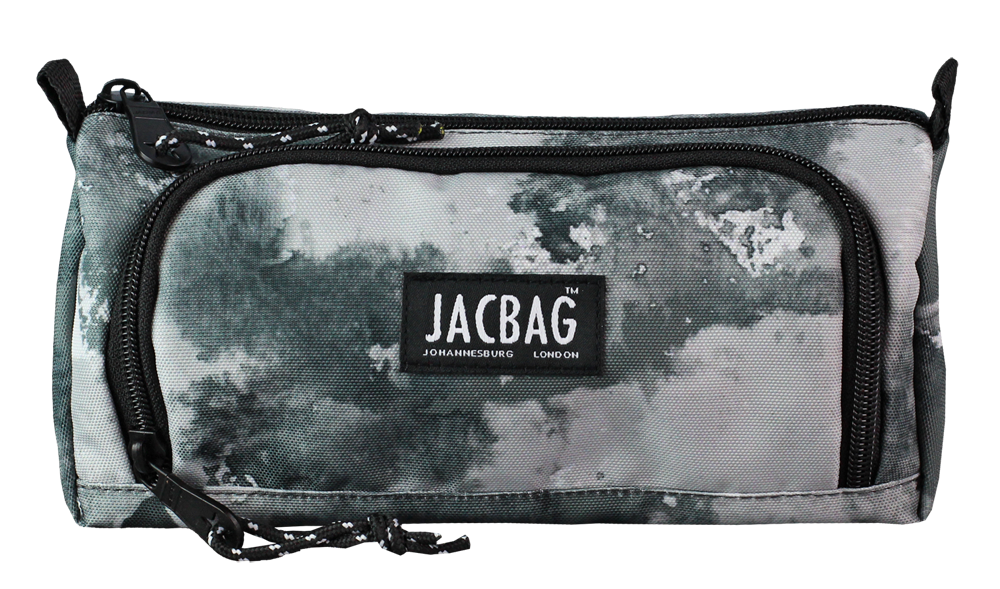 Jacbag Prime XL-Lastik Ayraçlı İki Bölmeli Kalem Kutusu Prime XL-Gri Bulut