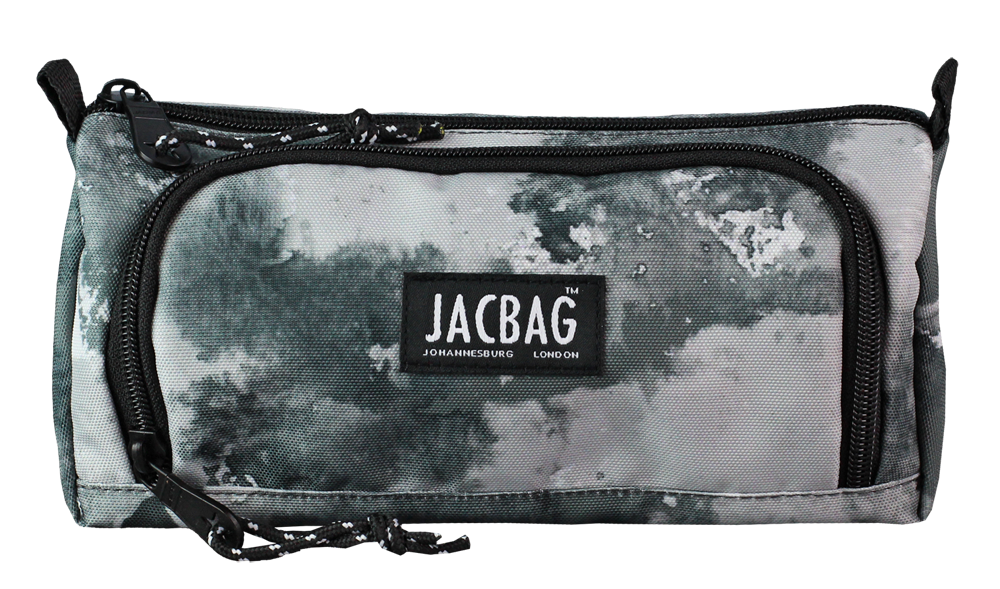 Jacbag Prime XL-Lastik Ayraçlı İki Bölmeli Kalem Kutusu Prime XL-Gri Bulut