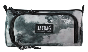 Jacbag Prime XL-Lastik Ayraçlı İki Bölmeli Kalem Kutusu Prime XL-Gri Bulut