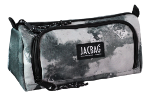 Jacbag Prime XL-Lastik Ayraçlı İki Bölmeli Kalem Kutusu Prime XL-Gri Bulut