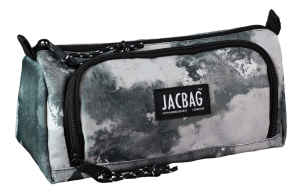 Jacbag Prime XL-Lastik Ayraçlı İki Bölmeli Kalem Kutusu Prime XL-Gri Bulut