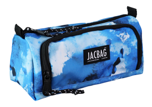 Jacbag Prime XL-Lastik Ayraçlı İki Bölmeli Kalem Kutusu Prime XL-Mavi Bulut