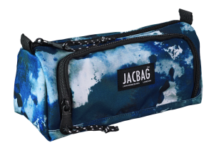 Jacbag Prime XL-Lastik Ayraçlı İki Bölmeli Kalem Kutusu Prime XL-Mavi Bulut