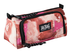 Jacbag Prime XL-Lastik Ayraçlı İki Bölmeli Kalem Kutusu Prime XL-Pembe Bulut