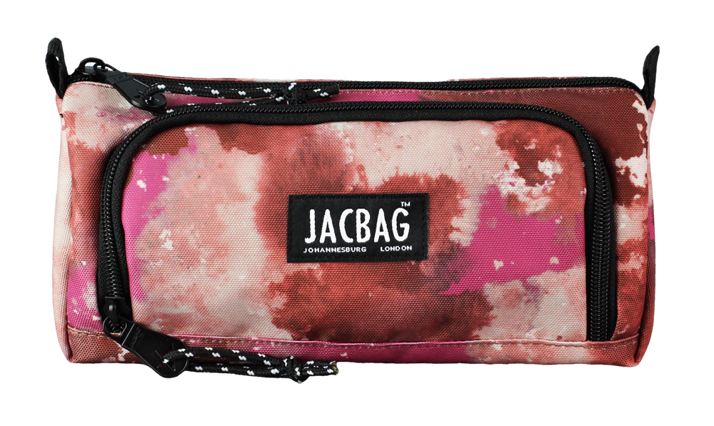 Jacbag Prime XL-Lastik Ayraçlı İki Bölmeli Kalem Kutusu Prime XL-Pembe Bulut
