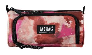 Jacbag Prime XL-Lastik Ayraçlı İki Bölmeli Kalem Kutusu Prime XL-Pembe Bulut