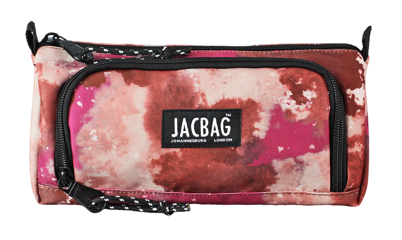 Jacbag Prime XL-Lastik Ayraçlı İki Bölmeli Kalem Kutusu Prime XL-Pembe Bulut