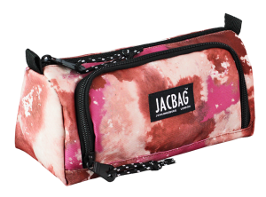 Jacbag Prime XL-Lastik Ayraçlı İki Bölmeli Kalem Kutusu Prime XL-Pembe Bulut